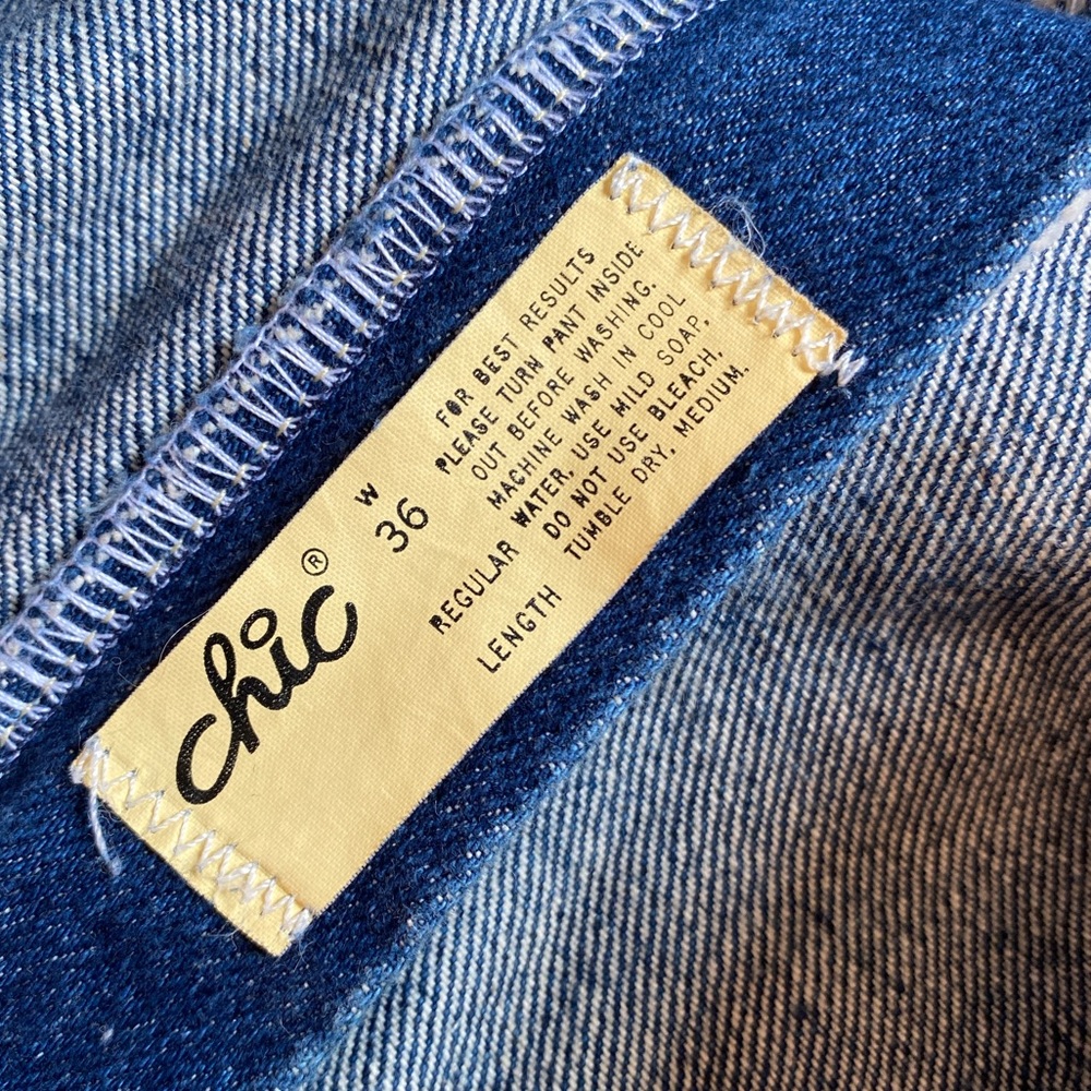 SOLD!💥Vintage High-Rise Flattering Chic Mom Jeans, Dark Wash, 80s 90s, 34 Waist - Picture 10 of 13